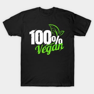 Vegetarian Logo For People Who Are 100 Per Cent Vegan T-Shirt